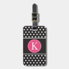 Personalised Black White Pink Polka Dots