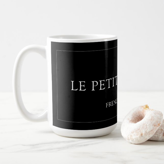 Personalised Black White Professional Business Coffee Mug (With Donut)