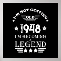 Personalised black white vintage 75th birthday