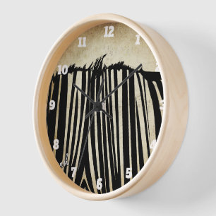 Personalised Black Zebra Wall Clock