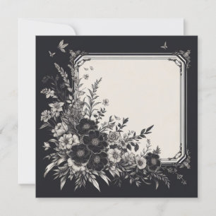 Personalised Blank Card - Black and White Template