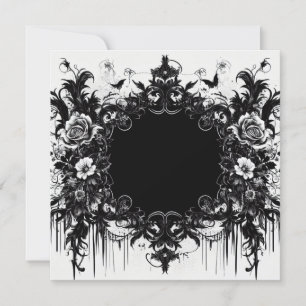 Personalised Blank Card - Black and White Template