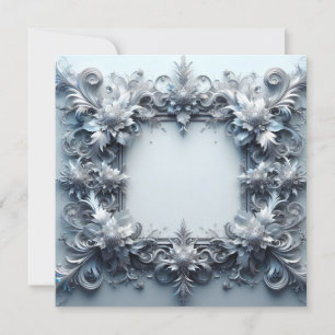 Personalised Blank Card Template - Silver Grey