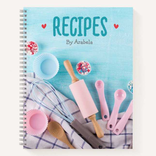 Personalised Blank Recipe Cook Book To Write In (Front)