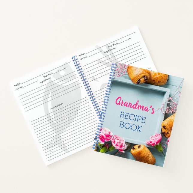 Personalised Blank Recipe Cook Book To Write In (Inside)