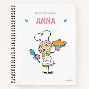 Personalised Blank Recipe Notebook for Grandma