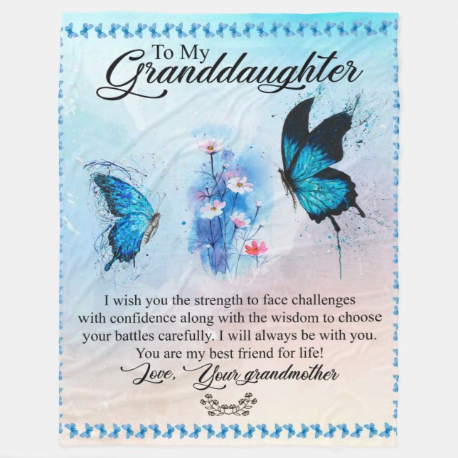 Personalised Blanket Butterfly To My Granddaughter (Front)