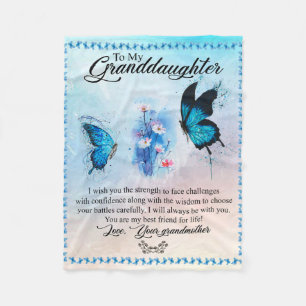 Personalised Blanket Butterfly To My Granddaughter