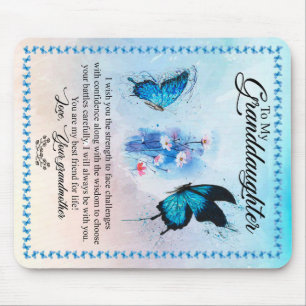Personalised Blanket Butterfly To My Granddaughter Mouse Pad