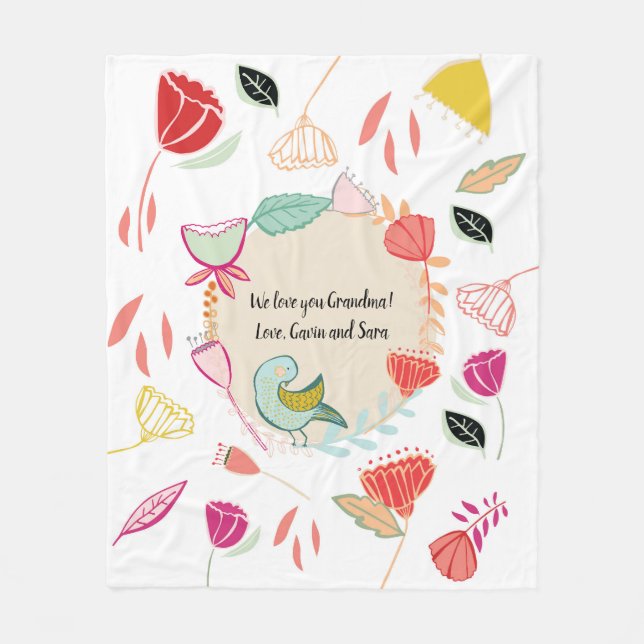 Personalised blanket for mum, grandma or a friend (Front)