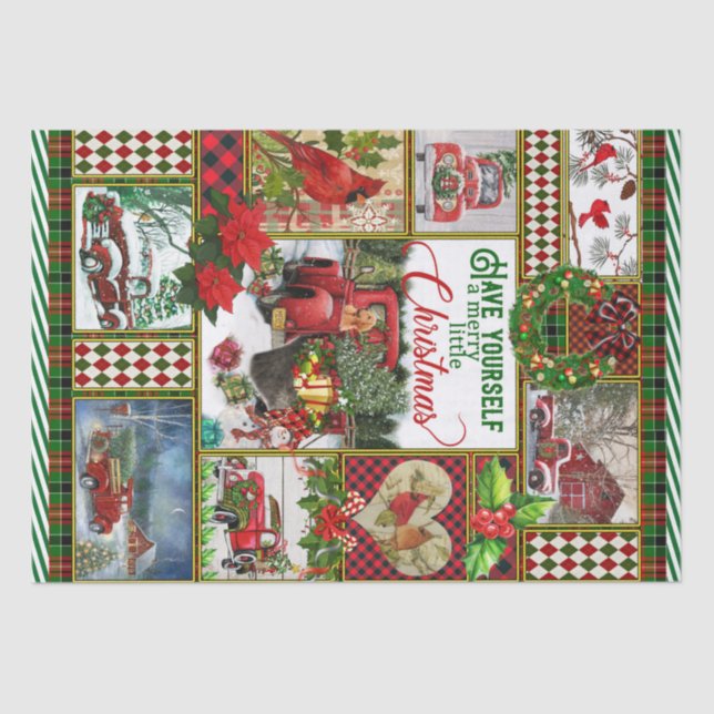 Personalised Blanket, Have Yourself A Merry Tissue Paper (Front)