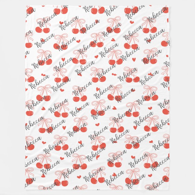 Personalised Blanket With Cherries  (Front)