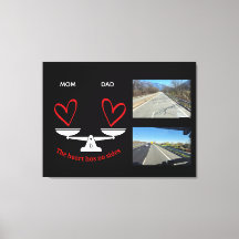 Personalised Blended Family Photo Heart Canvas - C