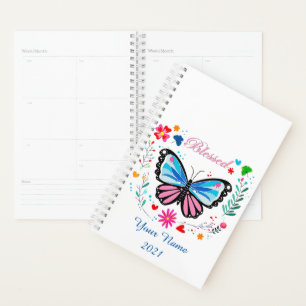 Personalised Blessed butterfly Planner