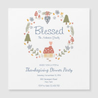 Personalised Blessed Thankful Dinner Party
