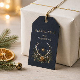 Personalised Blessed Yule Family Gift Tags