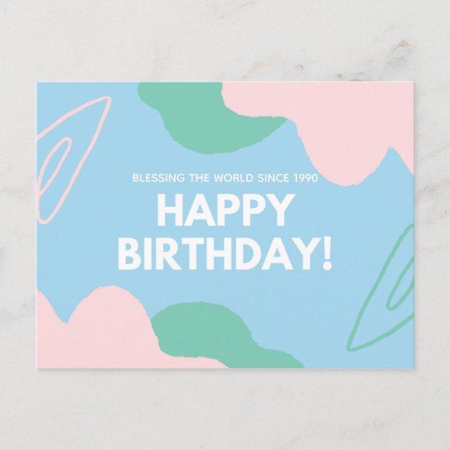 Personalised - BLESSING THE WORLD SINCE ... Postcard (Front)