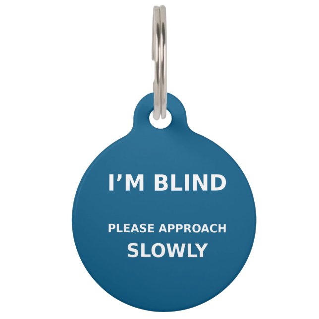 Personalised Blind Dog ID Tag – Please Approach  (Front)