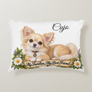 Personalised Blonde Chihuahua My Best Friend Decorative Cushion