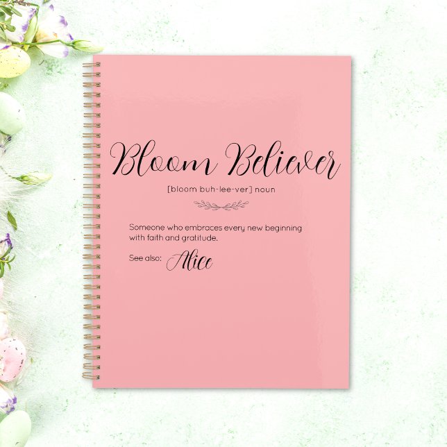 Personalised Bloom Believer Pink Easter Planner (Personalized Bloom Believer Pink Easter Planner)