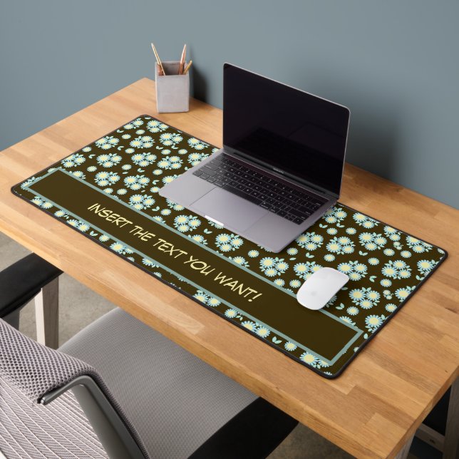 Personalised Blossom Modern Colour Desk Mat (Office 2)