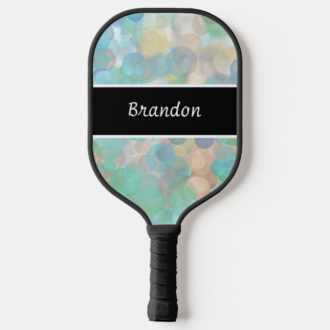 Personalised Blue Abstract Fluid Art    Pickleball Paddle (Back)
