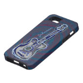 personalised blue acoustic guitar Case-Mate iPhone case (Bottom)
