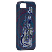 personalised blue acoustic guitar Case-Mate iPhone case (Back/Right)