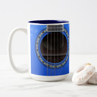 Personalised Blue Acoustic Guitar Mug