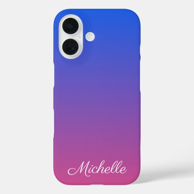 Personalised blue and pink ombre gradient Case-Mate iPhone case (Back)