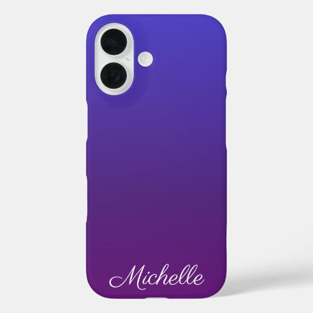 Personalised blue and purple ombre Case-Mate iPhone case (Back)