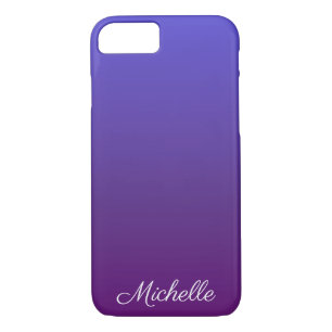 Personalised blue and purple ombre iPhone 8/7 case