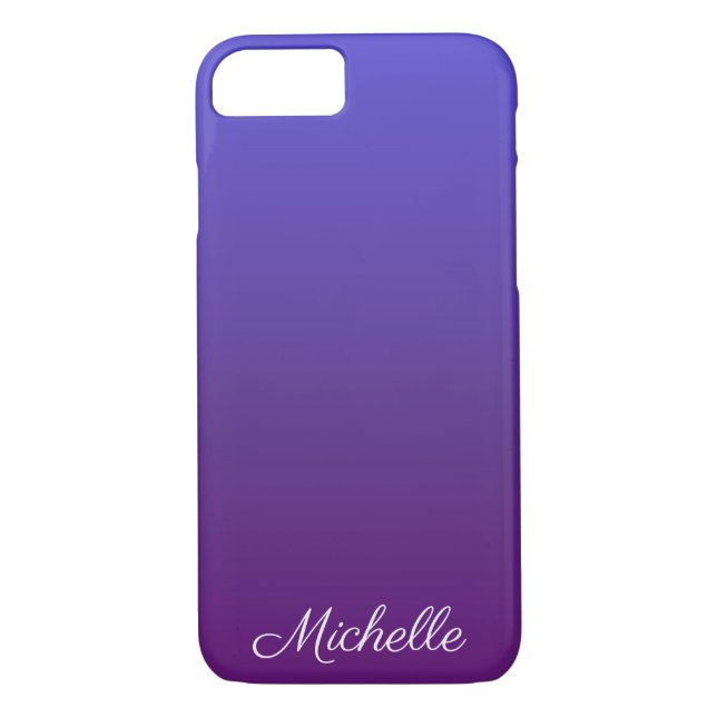 Personalised blue and purple ombre Case-Mate iPhone case (Back)