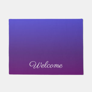 Personalised blue and purple ombre doormat