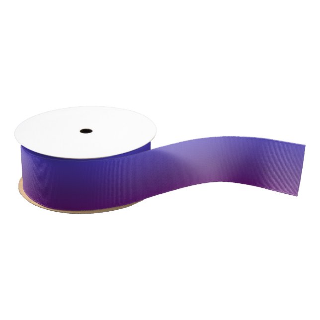 Personalised blue and purple ombre grosgrain ribbon (Spool)