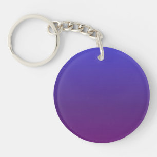 Personalised blue and purple ombre key ring