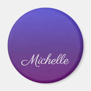 Personalised blue and purple ombre magnet