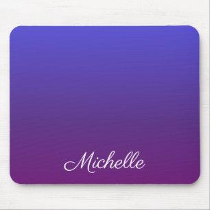 Personalised blue and purple ombre mouse pad