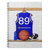 Personalised Blue and White Basketball Jersey