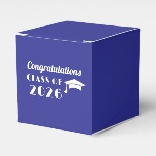 Personalised Blue and White Graduation Favour Box