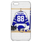 Personalised Blue and White Ice Hockey Jersey