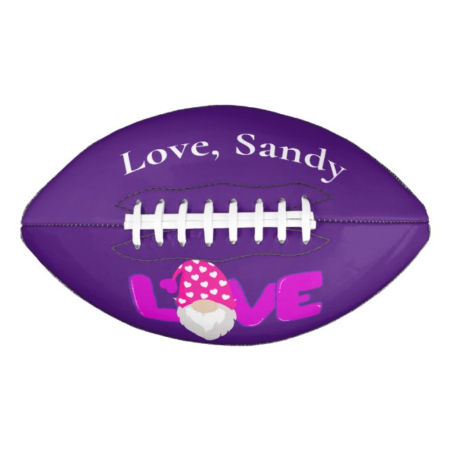 Personalised. Blue and Yellow Gnome   Football (Front)