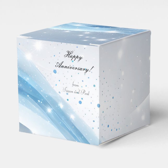 Personalised Blue Anniversary Gift Box  (Front Side)