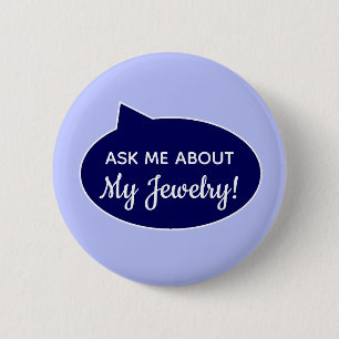 Personalised Blue Ask Me About Button