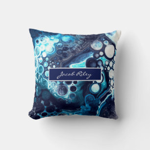 Personalised Blue Baby Boy Baby   Cushion
