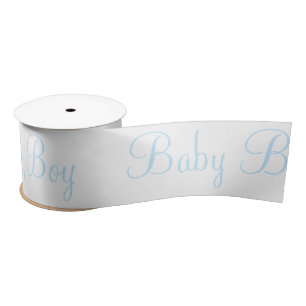 Personalised Blue Baby Boy Elegant Baby Gift Satin Ribbon