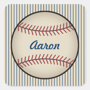 Personalised Blue Baseball Stickers