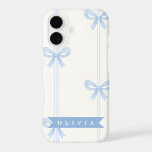 Personalised Blue Bow Coquette Name Aesthetic
