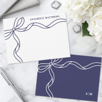 Personalised Blue Bow Monogram