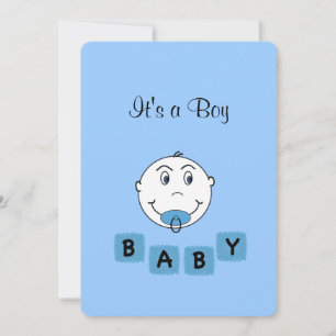 Personalised Blue Boy Announcement